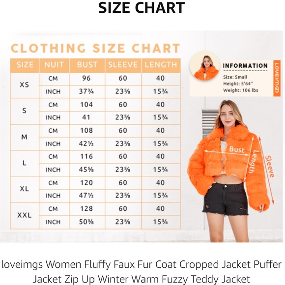 Women Fluffy Faux Fur Coat Cropped Puffer Jacket Winter Warm Fuzzy Teddy Jacket - Picture 4 of 6